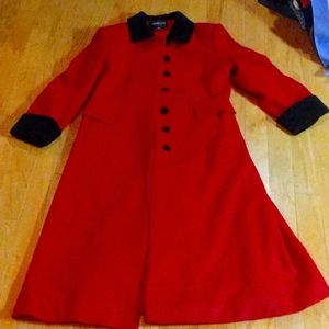 VINTAGE HALSTON wool and velvet coat Made in USA